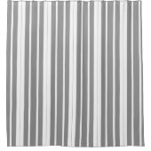 Grijze en witte strepen douchegordijn (Voorkant)