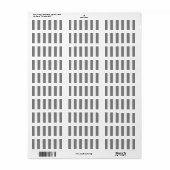 Grijze en witte strepen etiket (Full Sheet)