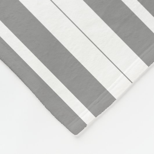 Grijze en witte strepen fleece deken (Hoek)