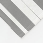 Grijze en witte strepen fleece deken (Hoek)
