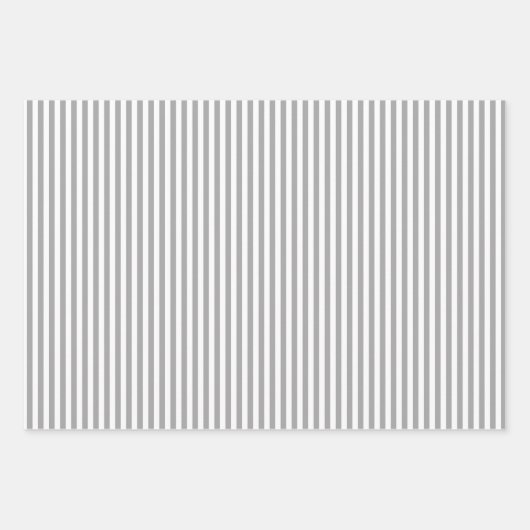 Grijze en witte strepen inpakpapier vel (Voorkant)