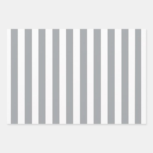 Grijze en witte strepen inpakpapier vel (Voorkant 3)