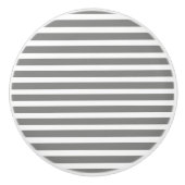 Grijze en witte strepen keramische knop (Voorkant)