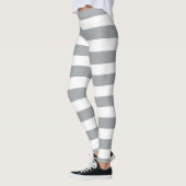 Grijze en witte strepen leggings (Links)