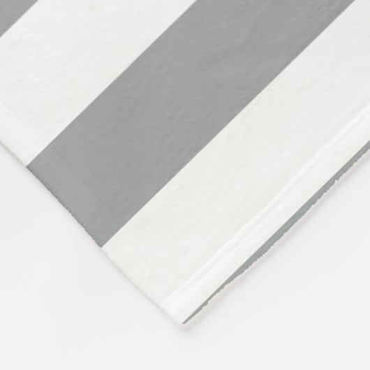 Grijze en witte strepen met kerneanchor fleece deken (Hoek)