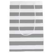 Grijze en witte strepen met kerneanchor medium cadeauzakje (Achterkant)
