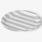 Grijze en witte strepen papieren bordje (Gekanteld)