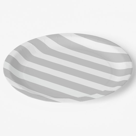 Grijze en witte strepen papieren bordje (Gekanteld)