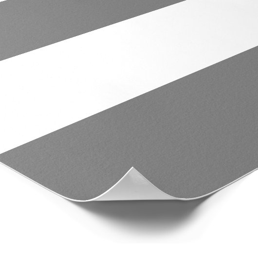 Grijze en witte strepen poster (Hoek)