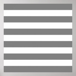 Grijze en witte strepen poster