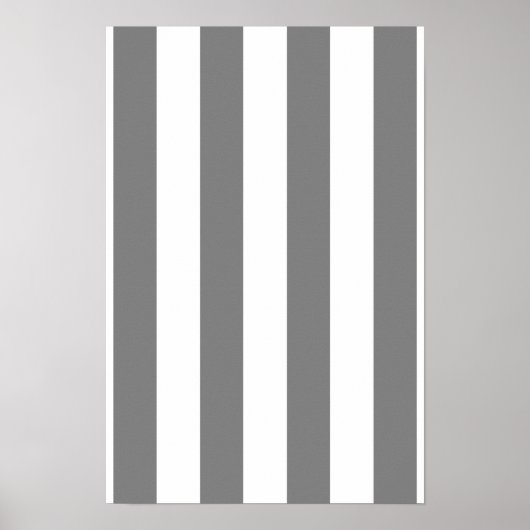 Grijze en witte strepen poster (Voorkant)