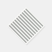 Grijze en witte strepen servetten (Hoek)