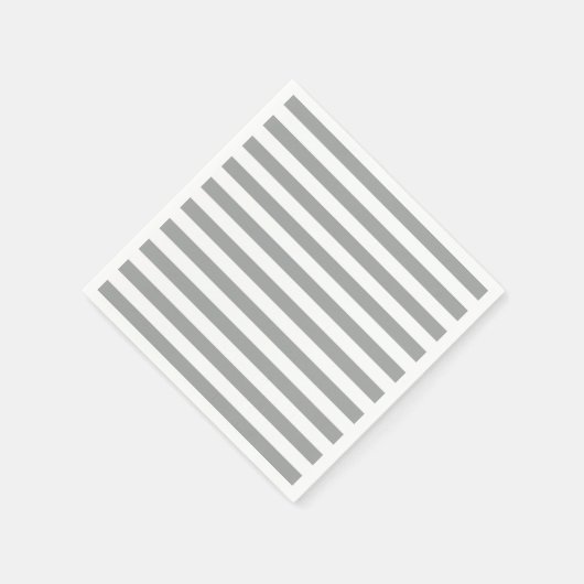 Grijze en witte strepen servetten (Hoek)