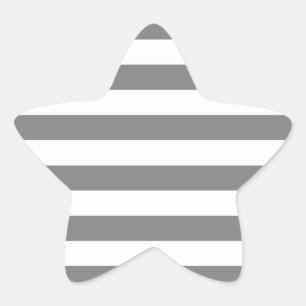 Grijze en witte strepen ster sticker