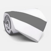 Grijze en witte strepen stropdas (Opgerold)