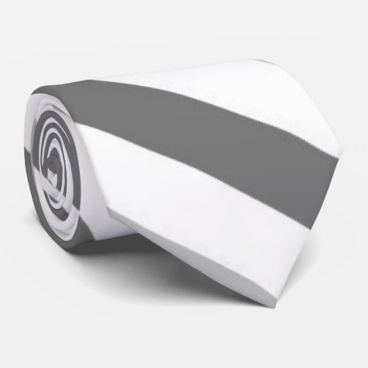 Grijze en witte strepen stropdas (Opgerold)