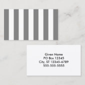 Grijze en witte strepen visitekaartje (Voorkant / Achterkant)