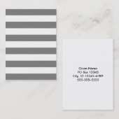 Grijze en witte strepen visitekaartje (Voorkant / Achterkant)