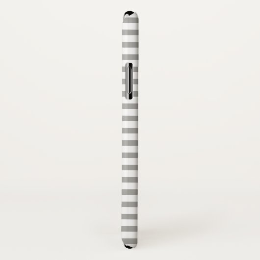 Grijze en Witte Stripes Persoonlijke benaming Case-Mate iPhone Case (Achterkant / rechts)