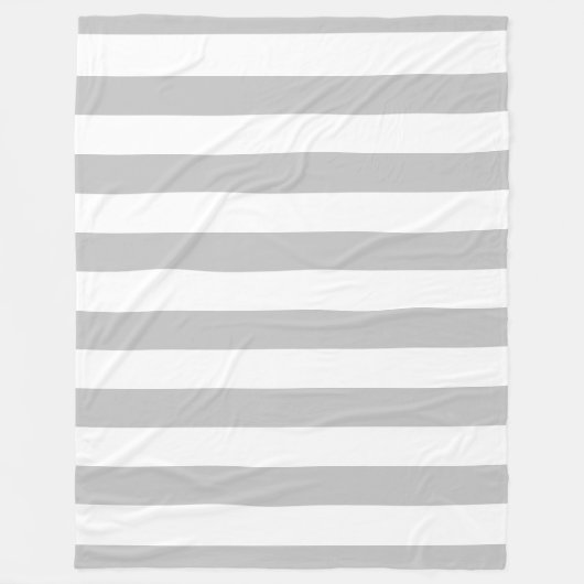 Grijze en witte stripper fleece deken (Voorkant)