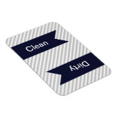 Grijze en witte strips Schuifwasmachine Magneet (Rechterzijde)