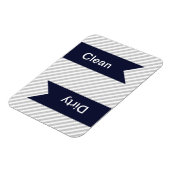 Grijze en witte strips Schuifwasmachine Magneet (Linkerzijde)