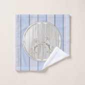 Grijze en witte tapijten voor paardenbaden bad handdoek (Wasdoekje)