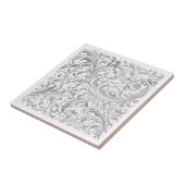 Grijze en witte trilpatronen Moderne keramische te Tegeltje (Zijkant)