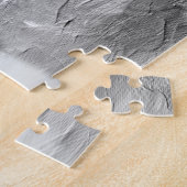 Grijze en witte tuxedo kat legpuzzel (Zijkant)