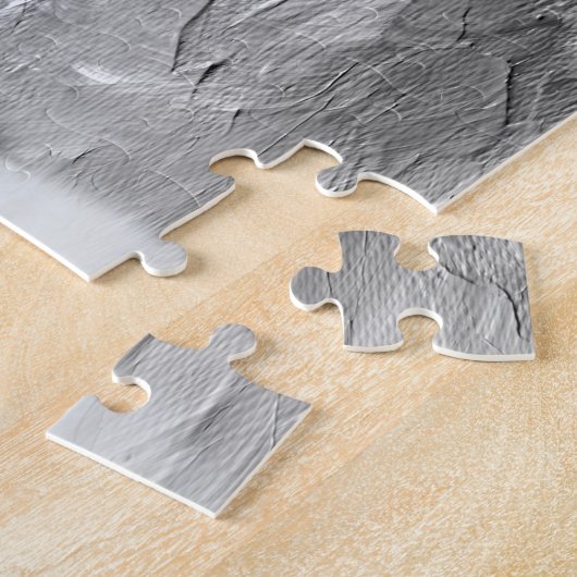 Grijze en witte tuxedo kat legpuzzel (Zijkant)