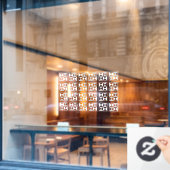 Grijze en witte vierkante tegels Window Cling Raamsticker (Cafe Raam)