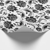 Grijze en witte vlinderdampen cadeaupapier (Hoek)