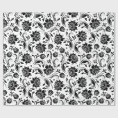 Grijze en witte vlinderdampen cadeaupapier (Vlak)