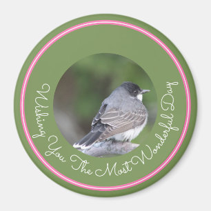 Grijze en witte vogel magneet