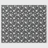 Grijze en witte volleybal gepatterd cadeaupapier (Vlak)