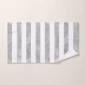 Grijze en witte Waterverf Stripes Bad Handdoek (Handdoek)