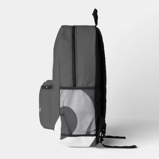 Grijze en witte wervelingen bedrukte rugzak (Rechts)