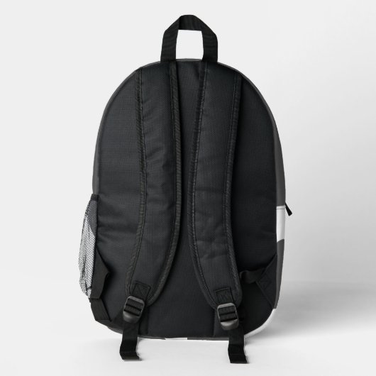 Grijze en witte wervelingen bedrukte rugzak (Achterkant)