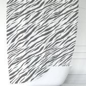 Grijze en witte zebra strepen patroon douchegordijn