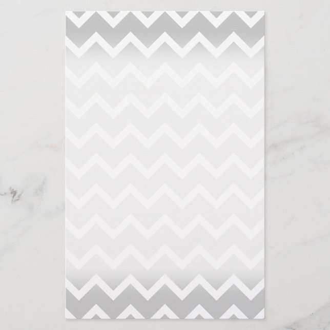 Grijze en witte zigzag Stripes. (Voorkant)