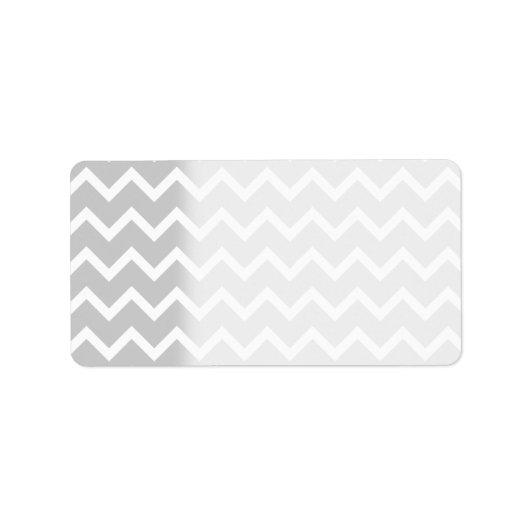 Grijze en witte zigzag Stripes. Etiket (Voorkant)