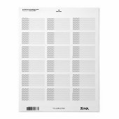 Grijze en witte zigzag Stripes. Etiket (Full Sheet)