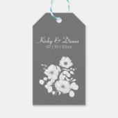 grijze en witte zwevende Labels Cadeaulabel (Voorkant)