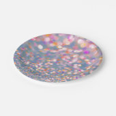 Grijze en zachte roze confetti papieren bord (Gekanteld)
