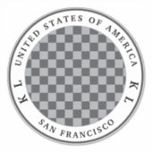 Grijze en zilvercheckbord voor ventilatie-Sticker Sticker (Voorkant)