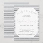 Grijze en zilvergestreept Vrijgezellenfeest Kaart (Voorkant / Achterkant)