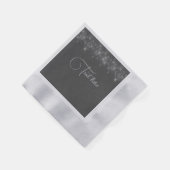 Grijze en zilverkleurige luiers servet (Hoek)