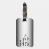 Grijze en zilverluipaard — Dierafdrukken | Persona Bagagelabel (Achterkant verticaal)