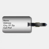 Grijze en zilverluipaard — Dierafdrukken | Persona Bagagelabel (Achterkant horizontaal)