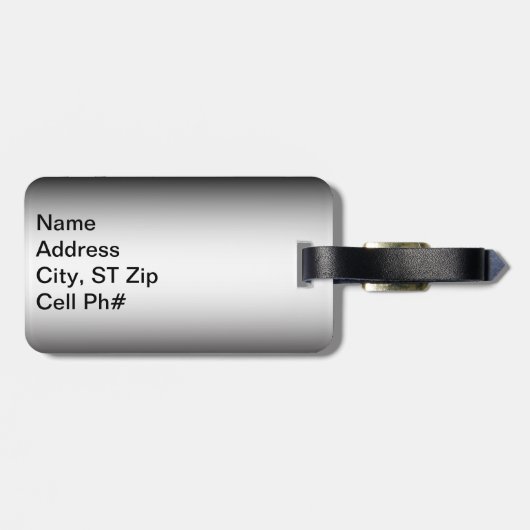 Grijze en zilverluipaard — Dierafdrukken | Persona Bagagelabel (Achterkant horizontaal)